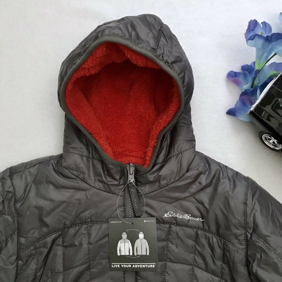 Eddie Bauer New Reversible Puffer Jacket Boys S (7/8) - Picture 2 of 12